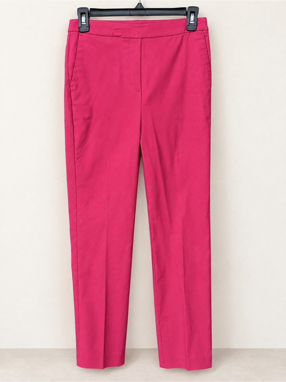 Carolina Belle Slim Straight Pants - Fuchsia Pink